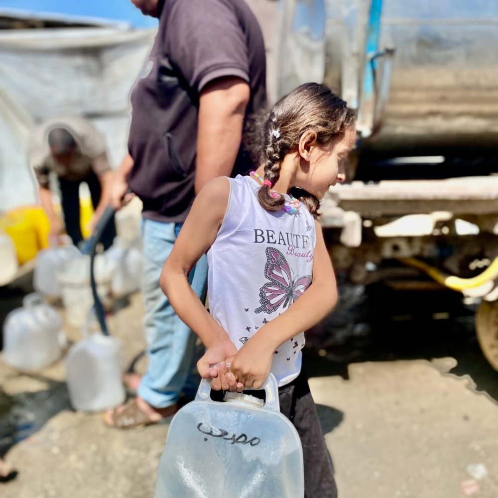 Wassertank in Gaza